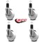 Service Caster 5'' Nylon Swivel 1-5/8'' Expanding Stem Caster Set with Brake, 4PK SCC-EX20S514-NYS-TLB-158-4 - alternate 4